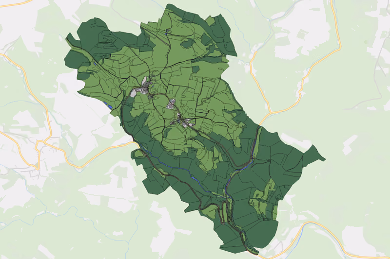Kartenvorschau des Bodenverbrauchs der KG Seeb