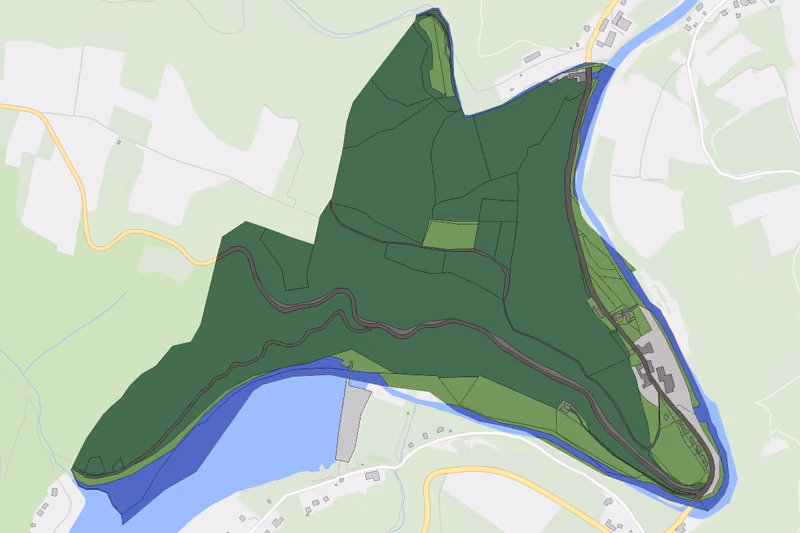 Kartenvorschau des Bodenverbrauchs der KG Thurnberg