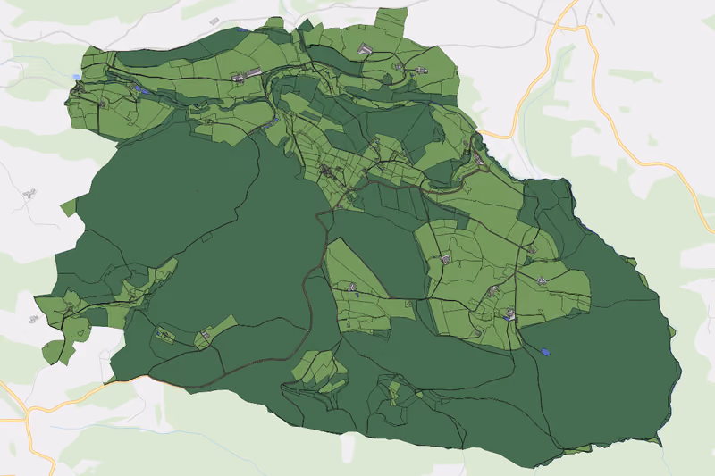 Kartenvorschau des Bodenverbrauchs der KG Untertautendorferamt