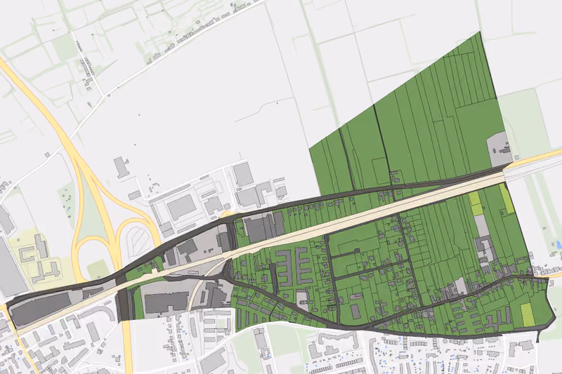 Kartenvorschau des Bodenverbrauchs der KG Landersdorf