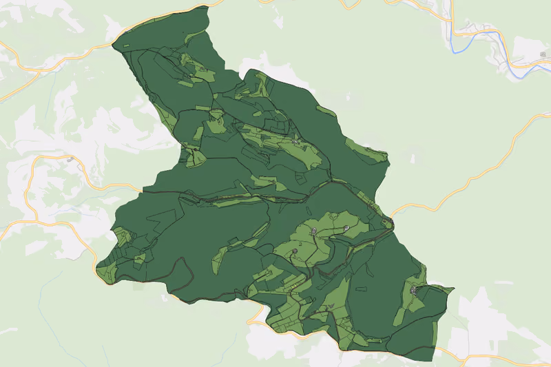 Kartenvorschau des Bodenverbrauchs der KG Reichaueramt