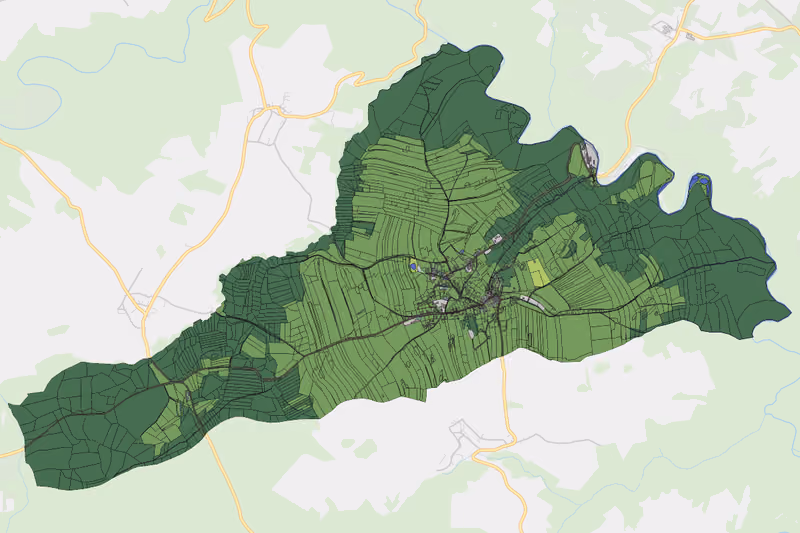 Kartenvorschau des Bodenverbrauchs der KG Albrechtsberg