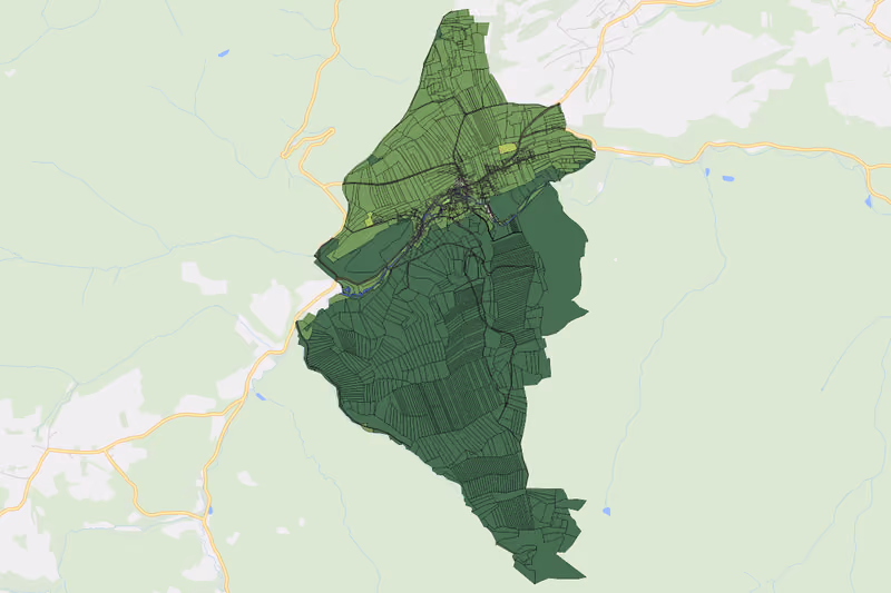 Kartenvorschau des Bodenverbrauchs der KG Oberbergern