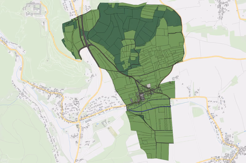 Kartenvorschau des Bodenverbrauchs der KG Eggendorf