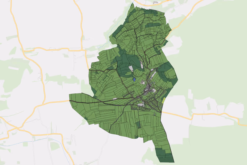 Kartenvorschau des Bodenverbrauchs der KG Krustetten