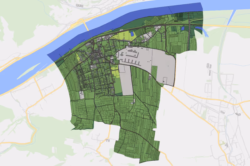Kartenvorschau des Bodenverbrauchs der KG Mautern