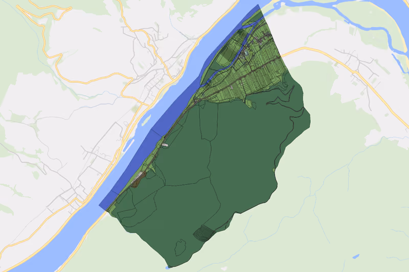 Kartenvorschau des Bodenverbrauchs der KG Rührsdorf