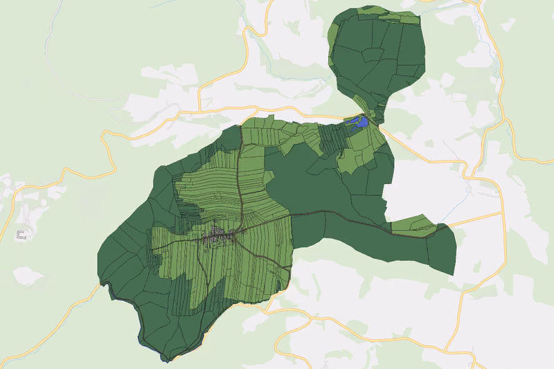 Kartenvorschau des Bodenverbrauchs der KG Scheiblwies