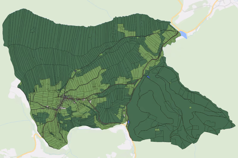Kartenvorschau des Bodenverbrauchs der KG Schenkenbrunn