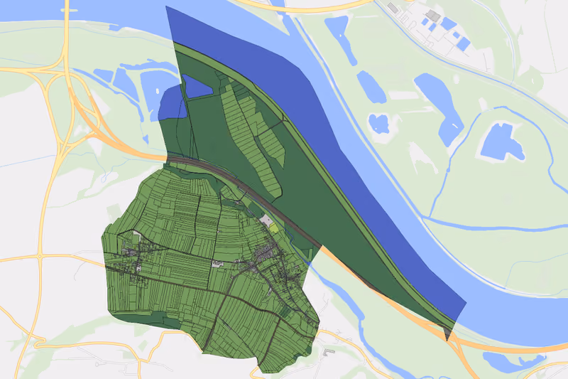 Kartenvorschau des Bodenverbrauchs der KG Thallern