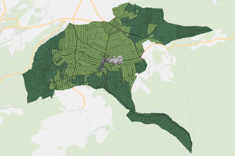 Kartenvorschau des Bodenverbrauchs der KG Habruck