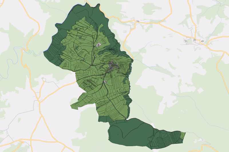 Kartenvorschau des Bodenverbrauchs der KG Lobendorf