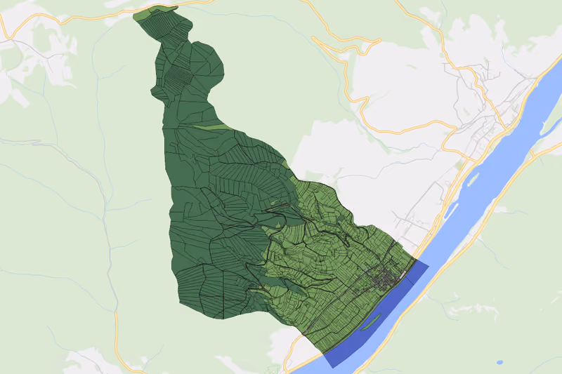 Kartenvorschau des Bodenverbrauchs der KG Wösendorf