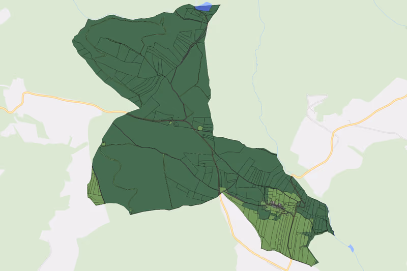 Kartenvorschau des Bodenverbrauchs der KG Diendorf am Walde
