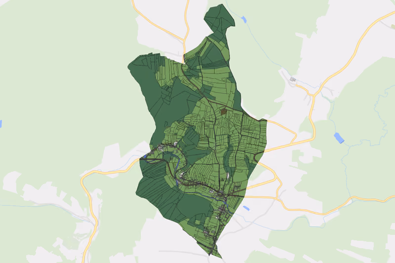 Kartenvorschau des Bodenverbrauchs der KG Elsarn