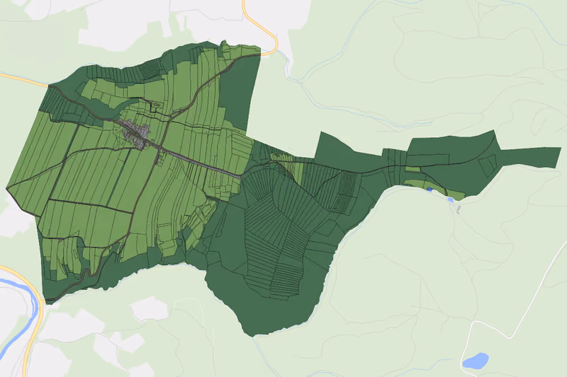 Kartenvorschau des Bodenverbrauchs der KG Fernitz