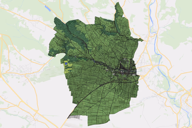 Kartenvorschau des Bodenverbrauchs der KG Langenlois