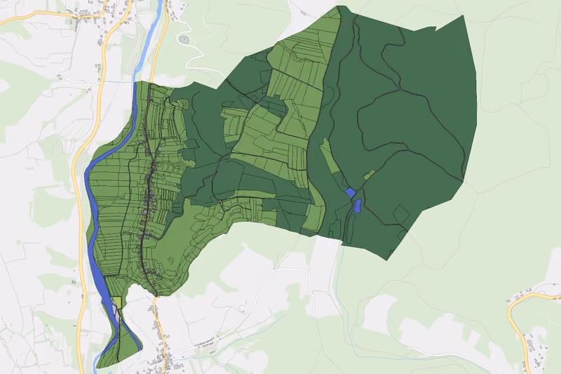 Kartenvorschau des Bodenverbrauchs der KG Neustift bei Schönberg