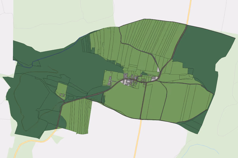 Kartenvorschau des Bodenverbrauchs der KG Raan