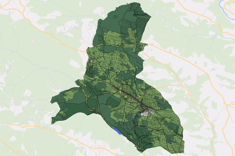 Kartenvorschau des Bodenverbrauchs der KG Schiltern