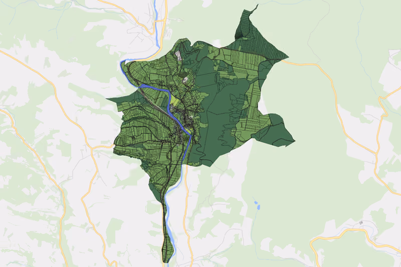 Kartenvorschau des Bodenverbrauchs der KG Schönberg