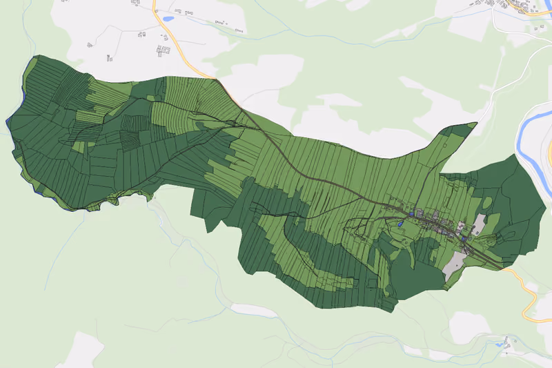Kartenvorschau des Bodenverbrauchs der KG Thürneustift