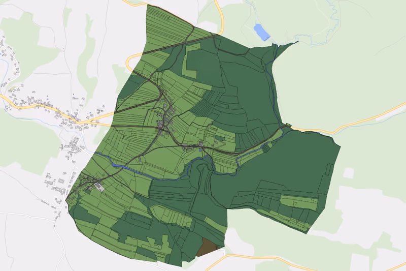 Kartenvorschau des Bodenverbrauchs der KG Wiedendorf