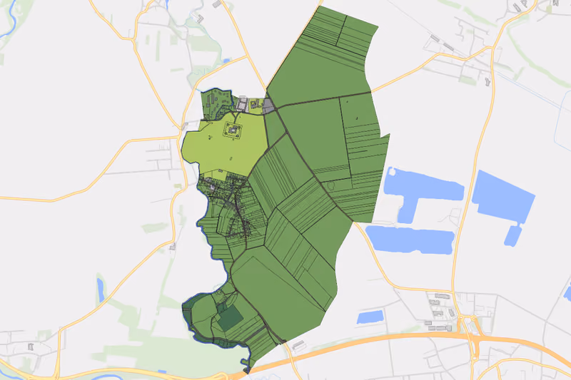 Kartenvorschau des Bodenverbrauchs der KG Kamp