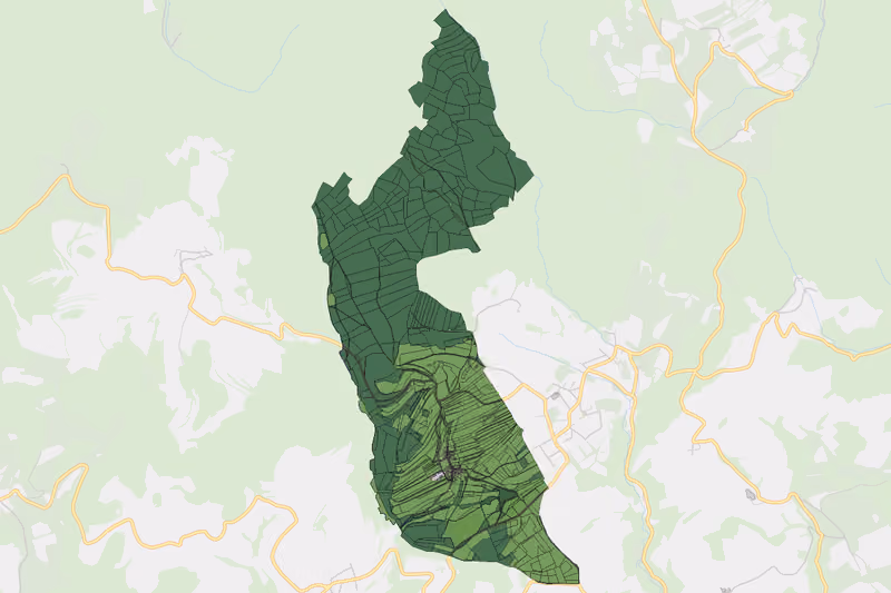 Kartenvorschau des Bodenverbrauchs der KG Friedersdorf
