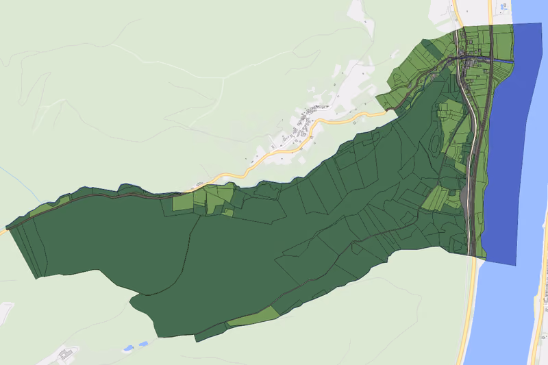 Kartenvorschau des Bodenverbrauchs der KG Groisbach