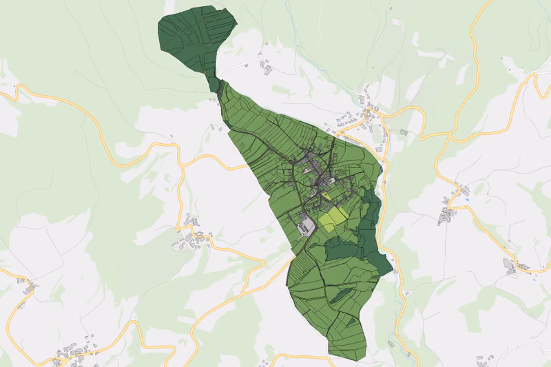 Kartenvorschau des Bodenverbrauchs der KG Maria Laach am Jauerling