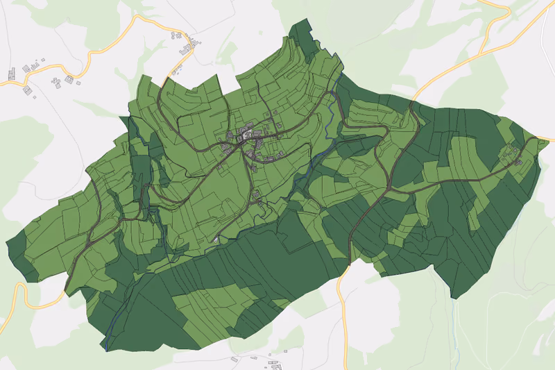 Kartenvorschau des Bodenverbrauchs der KG Loitzendorf