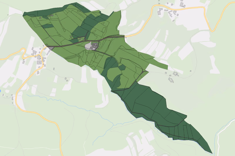 Kartenvorschau des Bodenverbrauchs der KG Mitterndorf