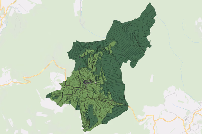 Kartenvorschau des Bodenverbrauchs der KG Nonnersdorf