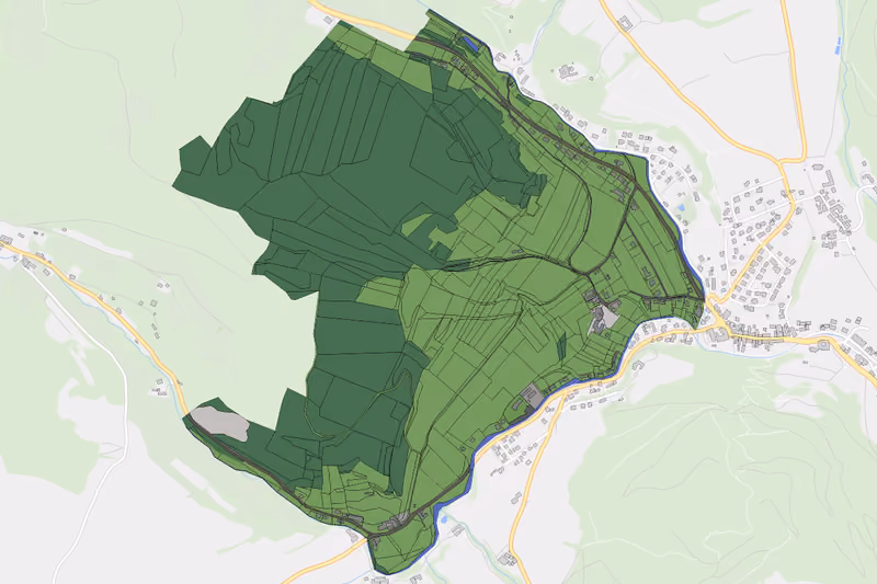 Kartenvorschau des Bodenverbrauchs der KG Oetz