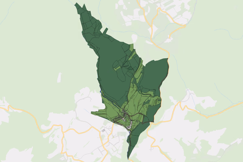 Kartenvorschau des Bodenverbrauchs der KG Zeißing