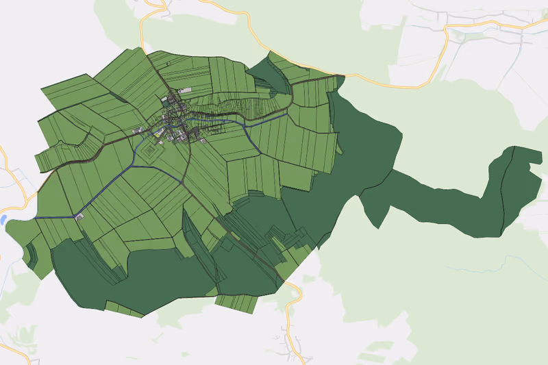 Kartenvorschau des Bodenverbrauchs der KG Hagenberg
