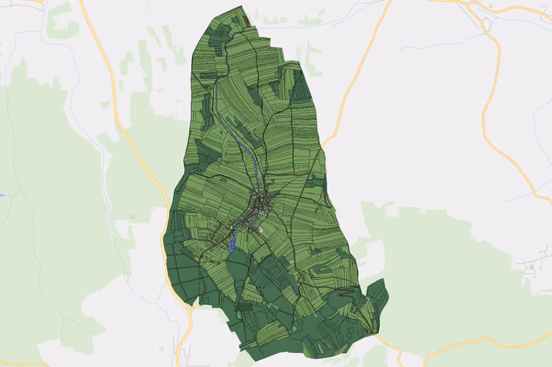 Kartenvorschau des Bodenverbrauchs der KG Pyhra