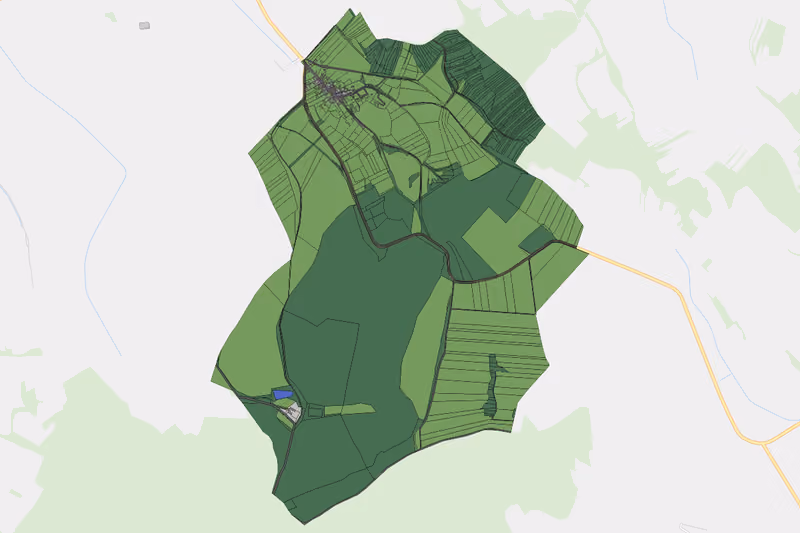 Kartenvorschau des Bodenverbrauchs der KG Stronegg