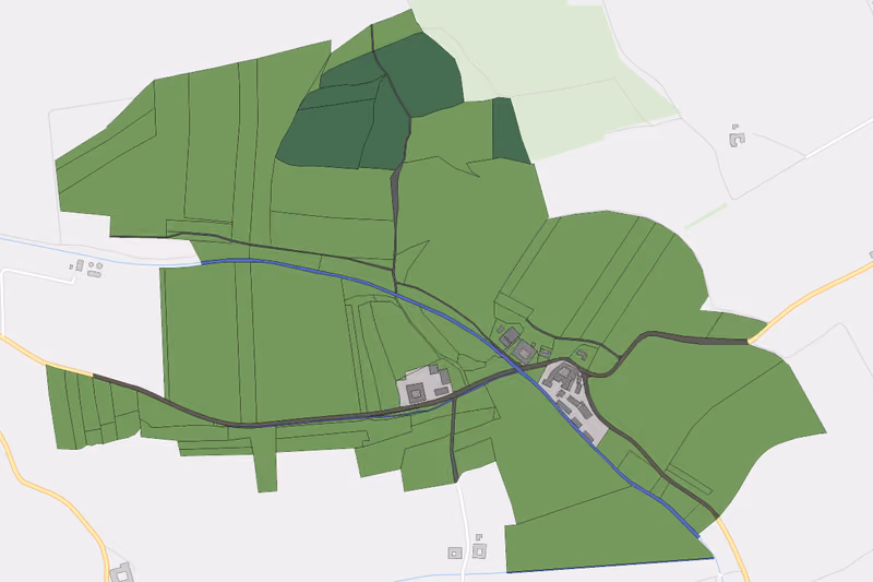 Kartenvorschau des Bodenverbrauchs der KG Arnersdorf