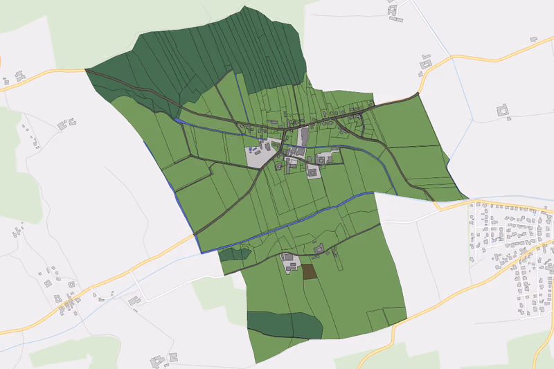 Kartenvorschau des Bodenverbrauchs der KG Harmersdorf