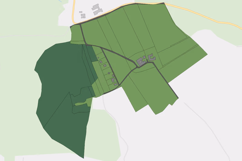 Kartenvorschau des Bodenverbrauchs der KG Kronaberg