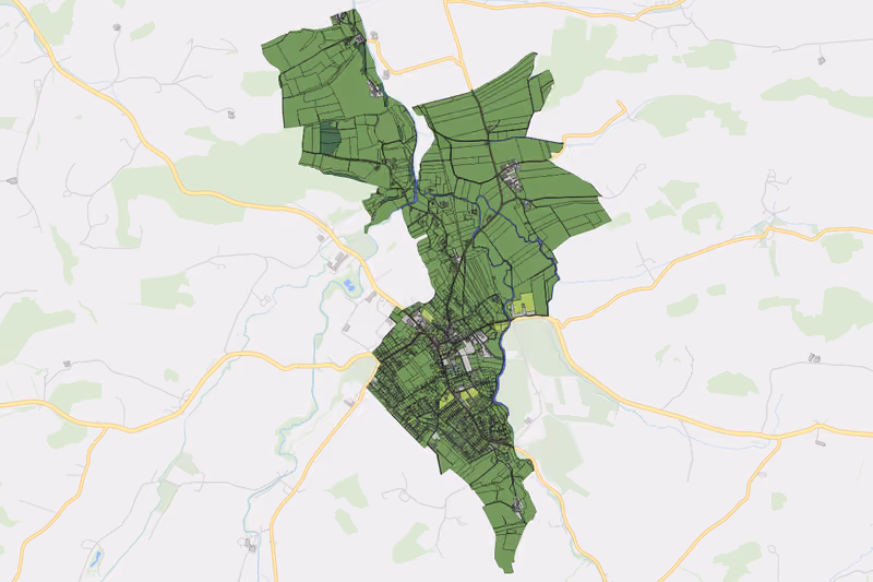 Kartenvorschau des Bodenverbrauchs der KG Mank