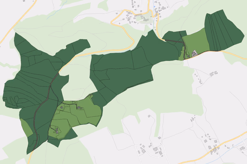 Kartenvorschau des Bodenverbrauchs der KG Neustift bei Sooß