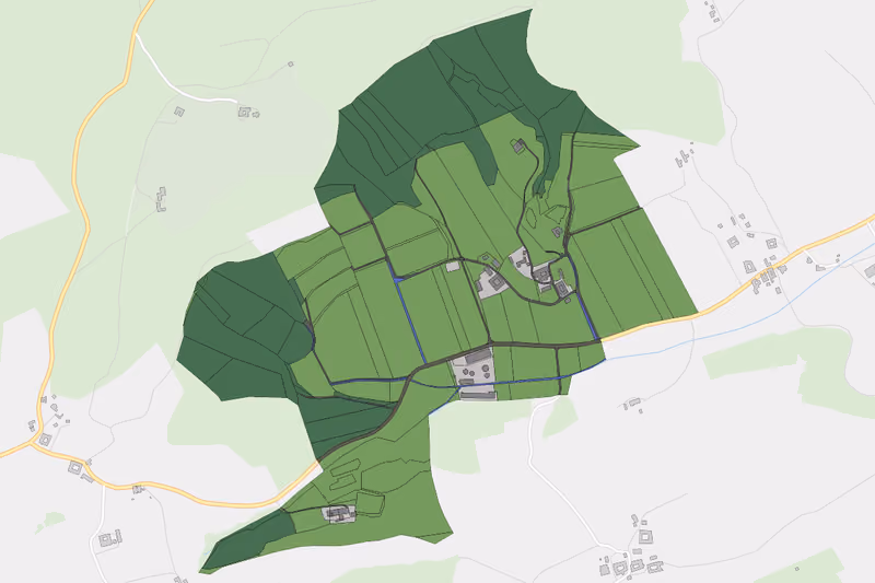 Kartenvorschau des Bodenverbrauchs der KG Obersiegendorf