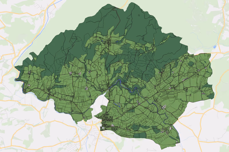 Kartenvorschau des Bodenverbrauchs der KG Ritzengrub