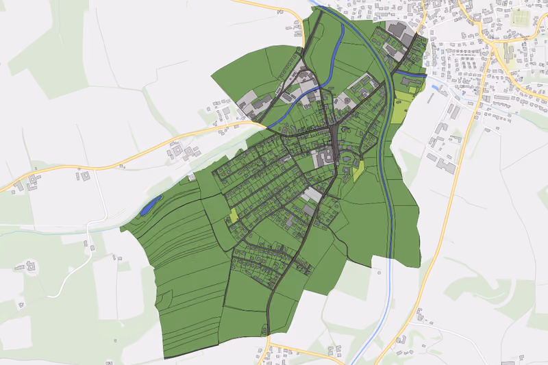 Kartenvorschau des Bodenverbrauchs der KG Ruprechtshofen