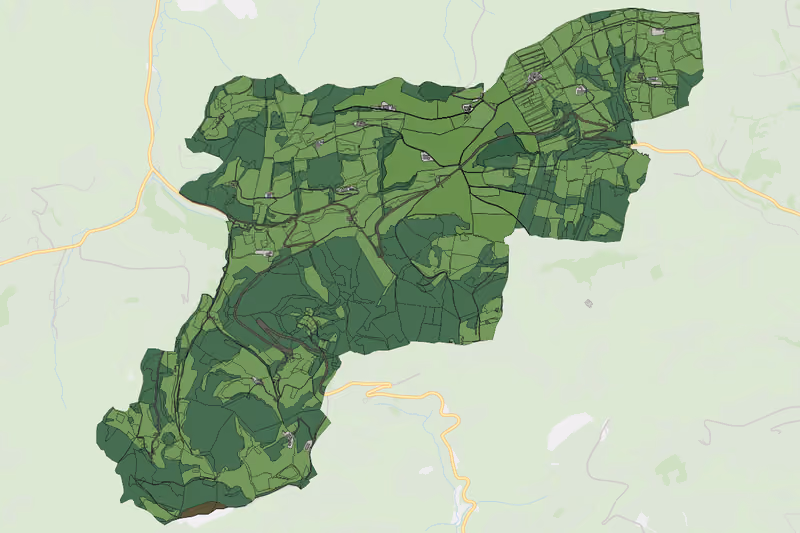Kartenvorschau des Bodenverbrauchs der KG Umbach