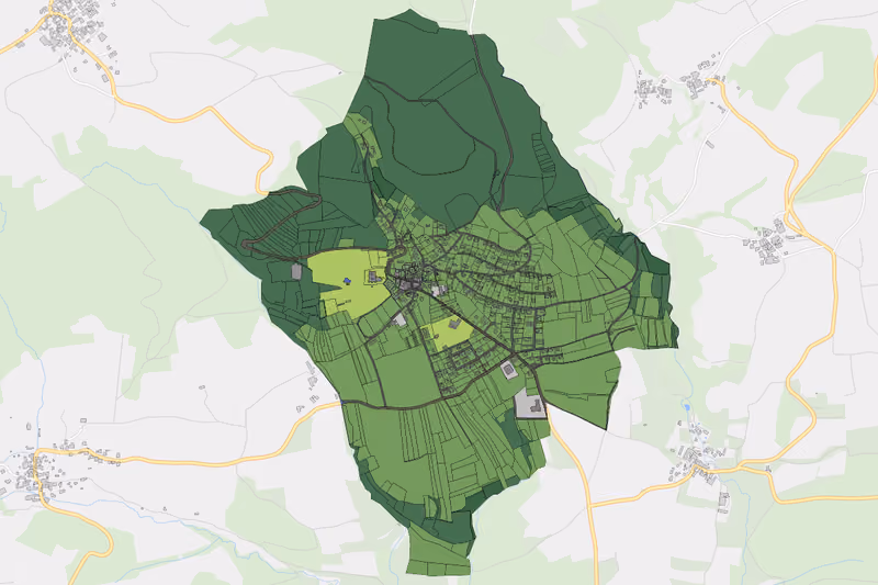 Kartenvorschau des Bodenverbrauchs der KG Artstetten
