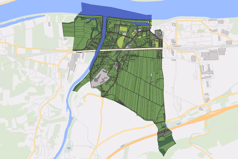 Kartenvorschau des Bodenverbrauchs der KG Brunn